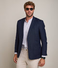 Blazer Hombre 100% Lino Azul Marino