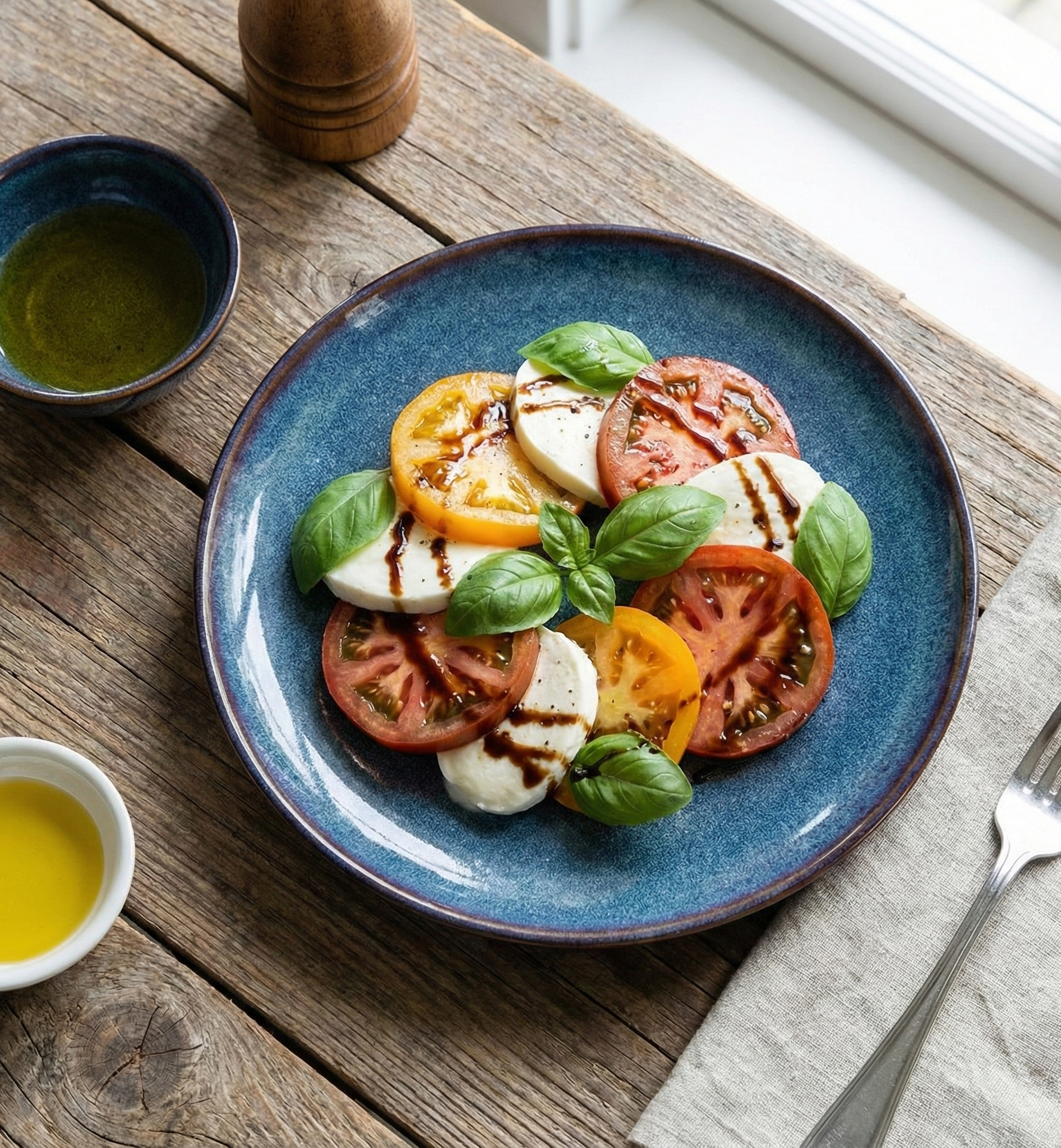 Set Vajilla 24 Piezas Cerámica Azul Línea Efes