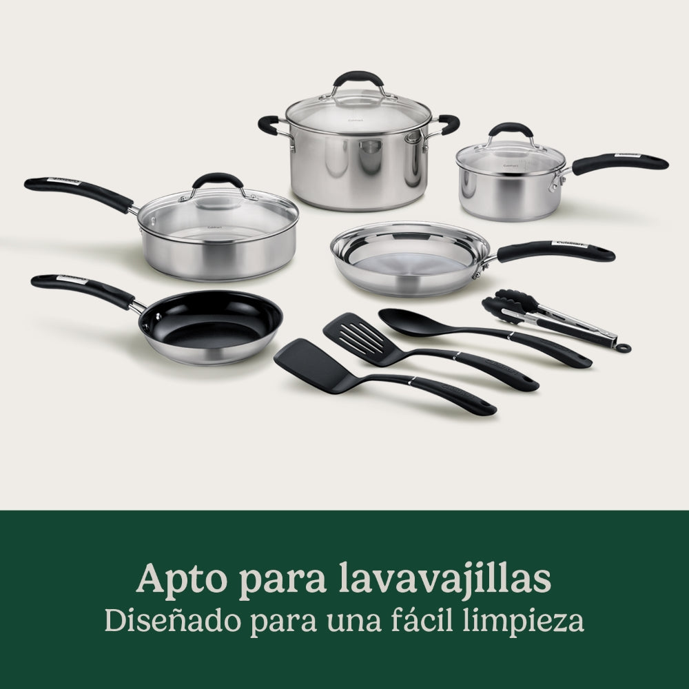 Bateria de Cocina de Acero Inoxidable 12 piezas de Cuisinart®
