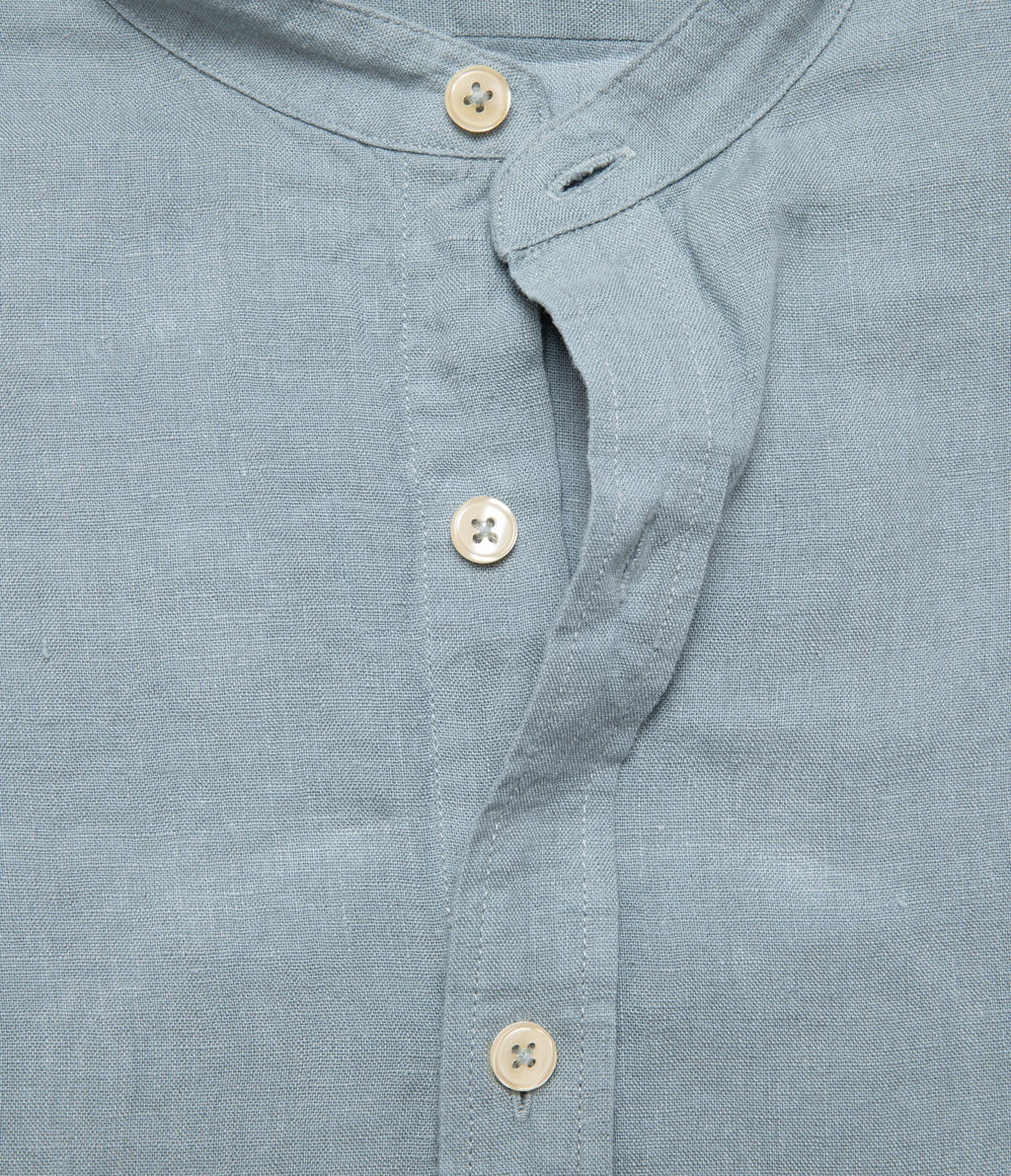 Camisa Hombre Lino Saonna M/Larga Verde Agua