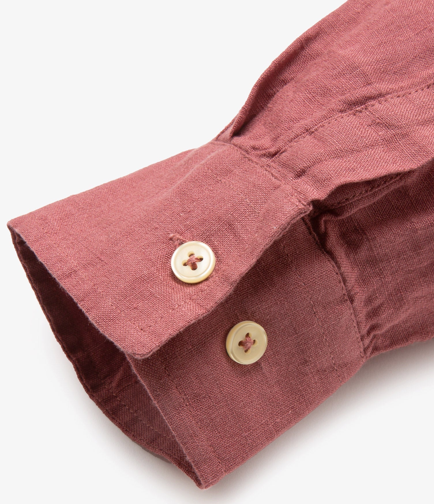 Camisa Hombre Lino Saint M/larga Rojo