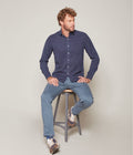 Camisa Hombre Lyocell Azul