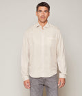 Camisa Hombre Lyocell Beige