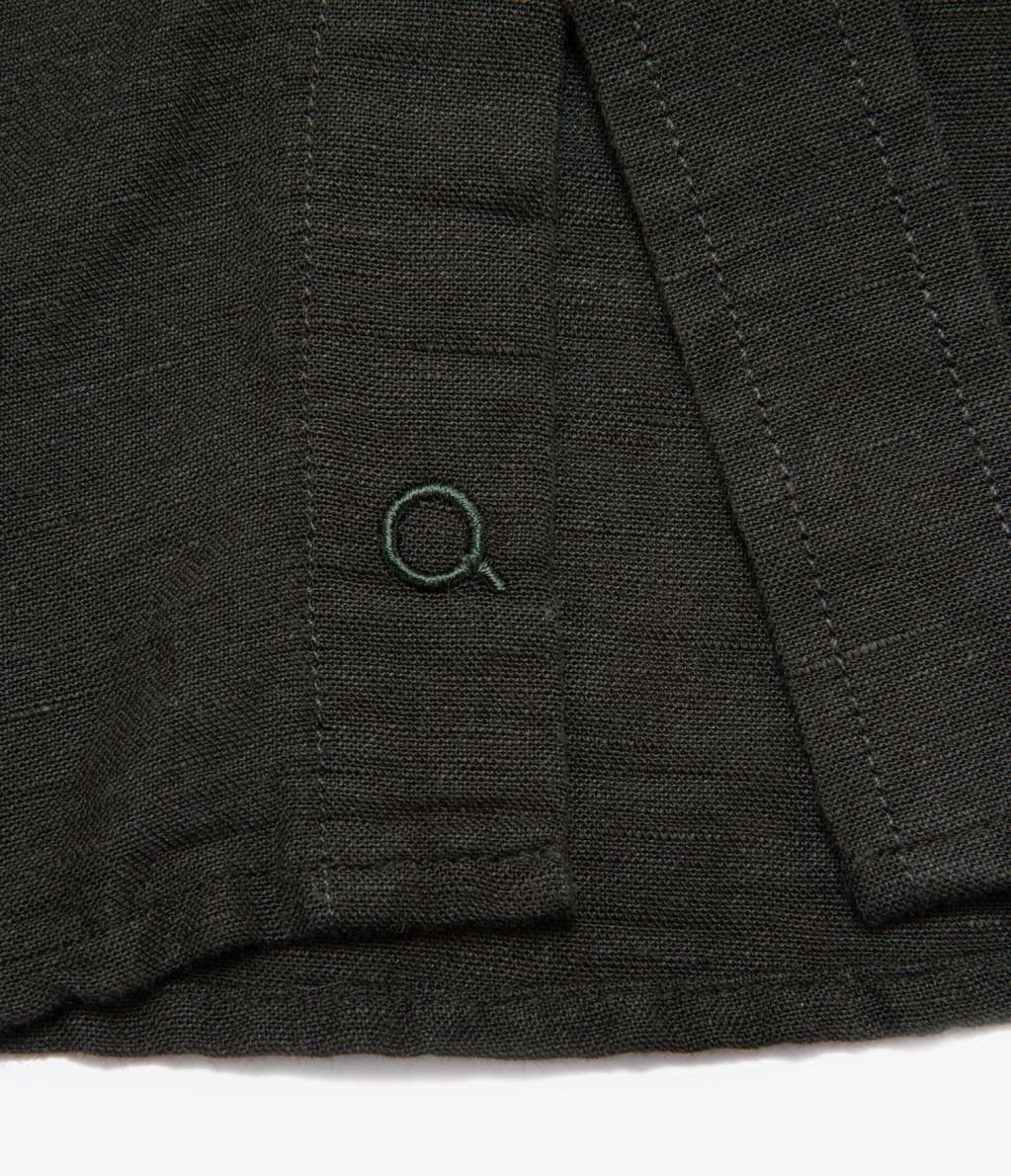 Camisa Hombre Lino Viscosa Nevis Verde Oscuro