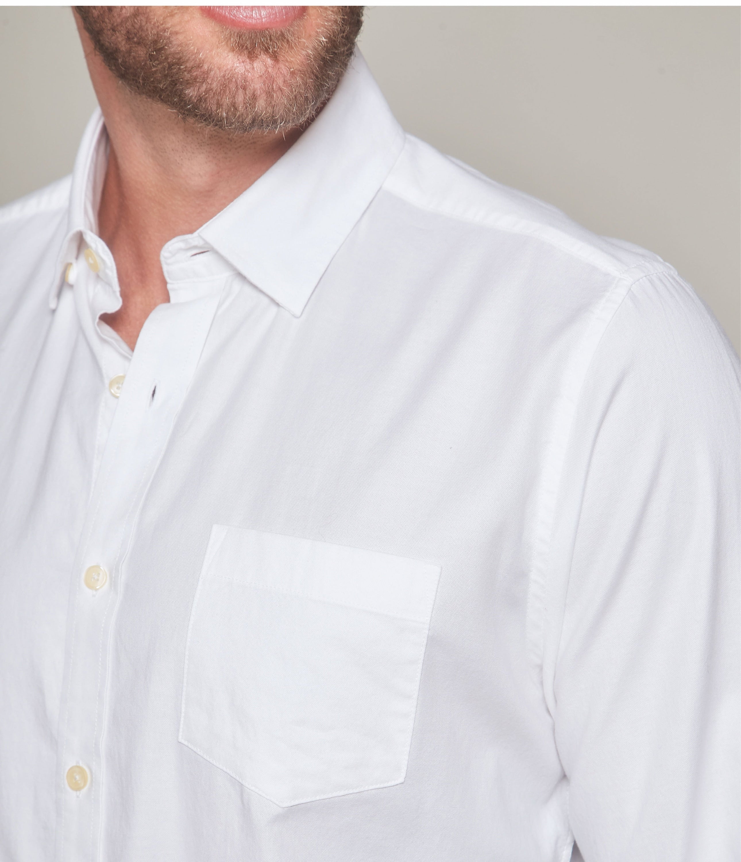 Camisa Hombre Algodón Oxford M/Larga Blanco