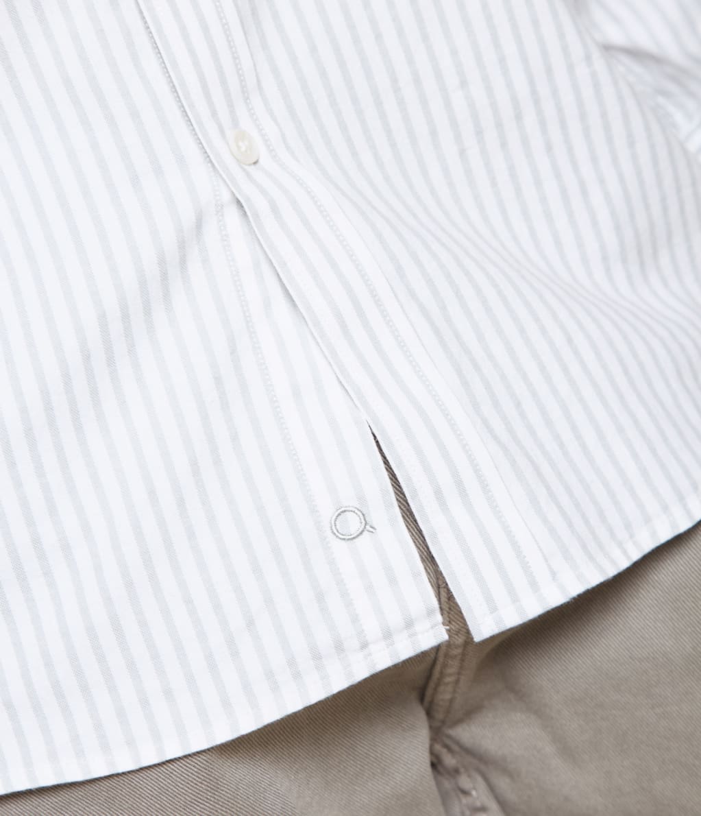 Camisa Hombre Algodón Oxford M/Larga Rayas Verde