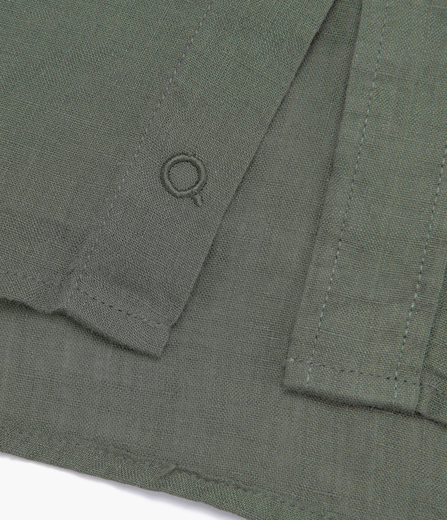 Camisa Hombre Lino Sicilia M/Larga Verde Oscuro