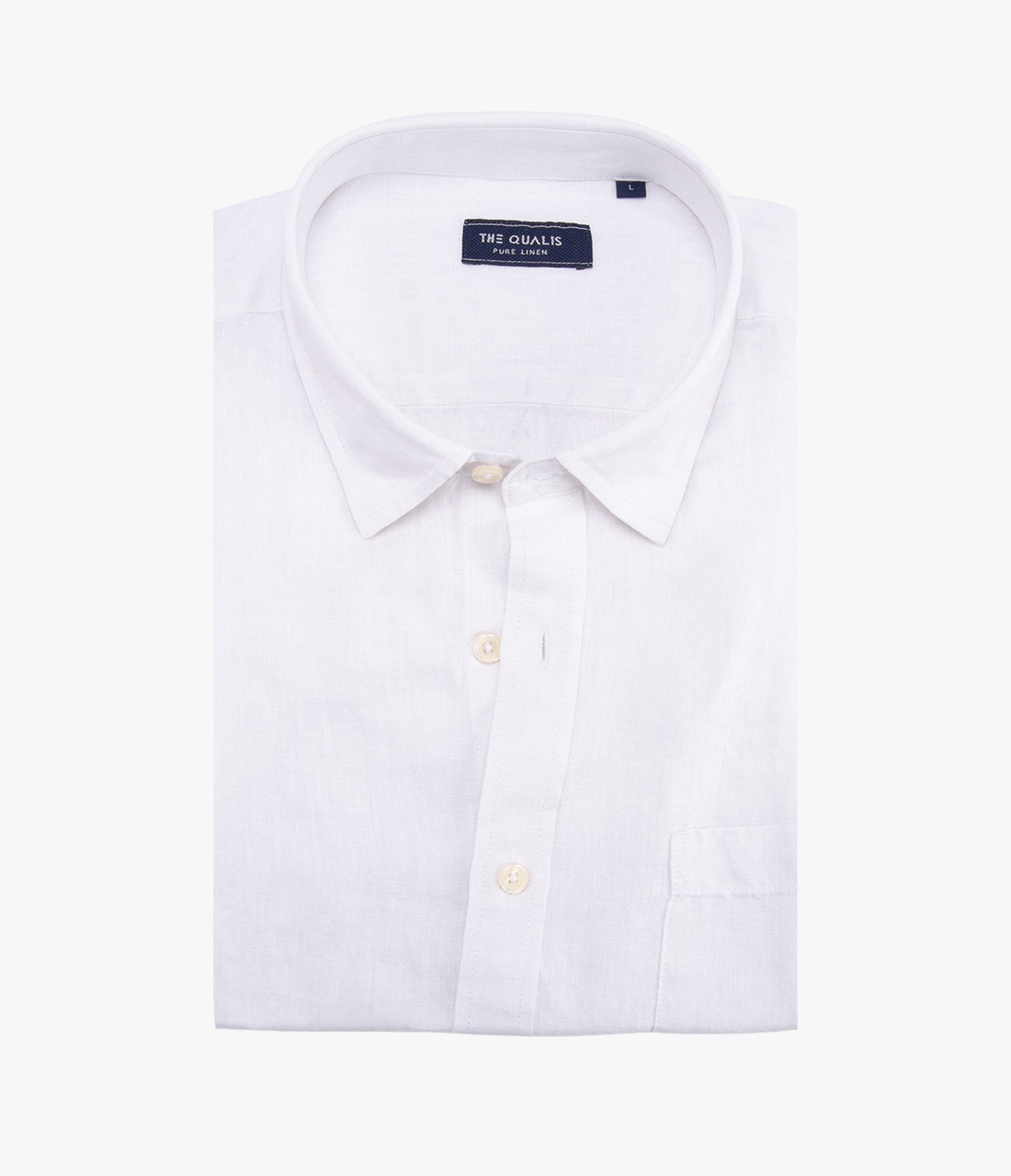 Camisa Hombre Lino Sintra M/Corta Blanco